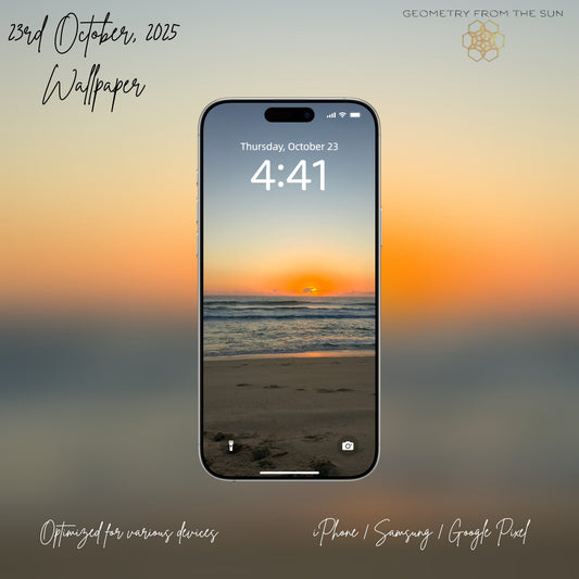 23 Oct 2025 Sunrise Wallpapers – 17 Device Sizes (iPhone, Samsung, Pixel, iPad, Desktop, 4K) - Geometry From The Sun