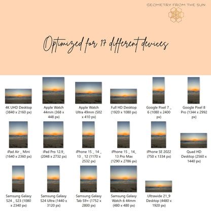 23 Oct 2025 Sunrise Wallpapers – 17 Device Sizes (iPhone, Samsung, Pixel, iPad, Desktop, 4K) - Geometry From The Sun