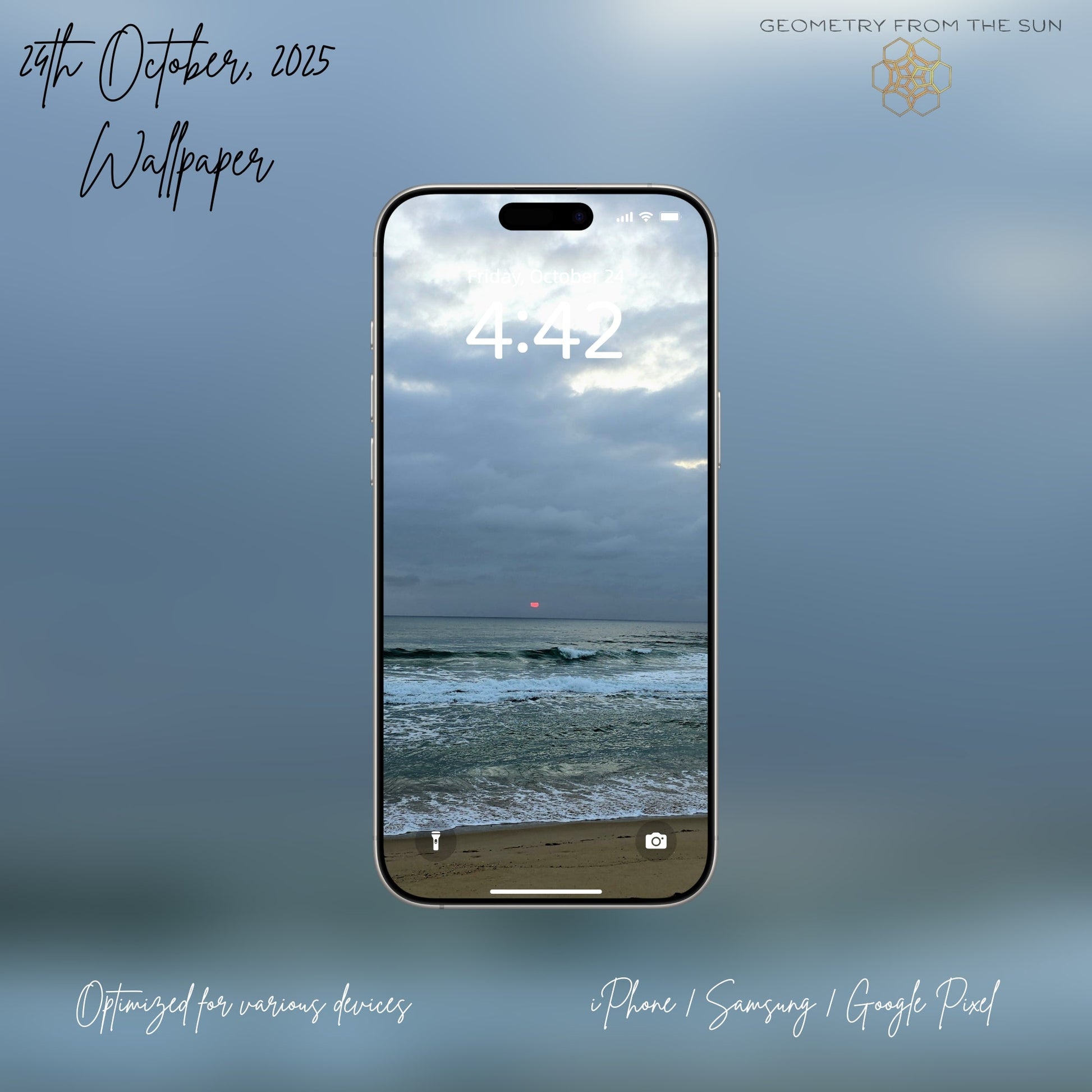 24 Oct 2025 Sunrise Wallpapers – 17 Device Sizes (iPhone, Samsung, Pixel, iPad, Desktop, 4K) - Geometry From The Sun