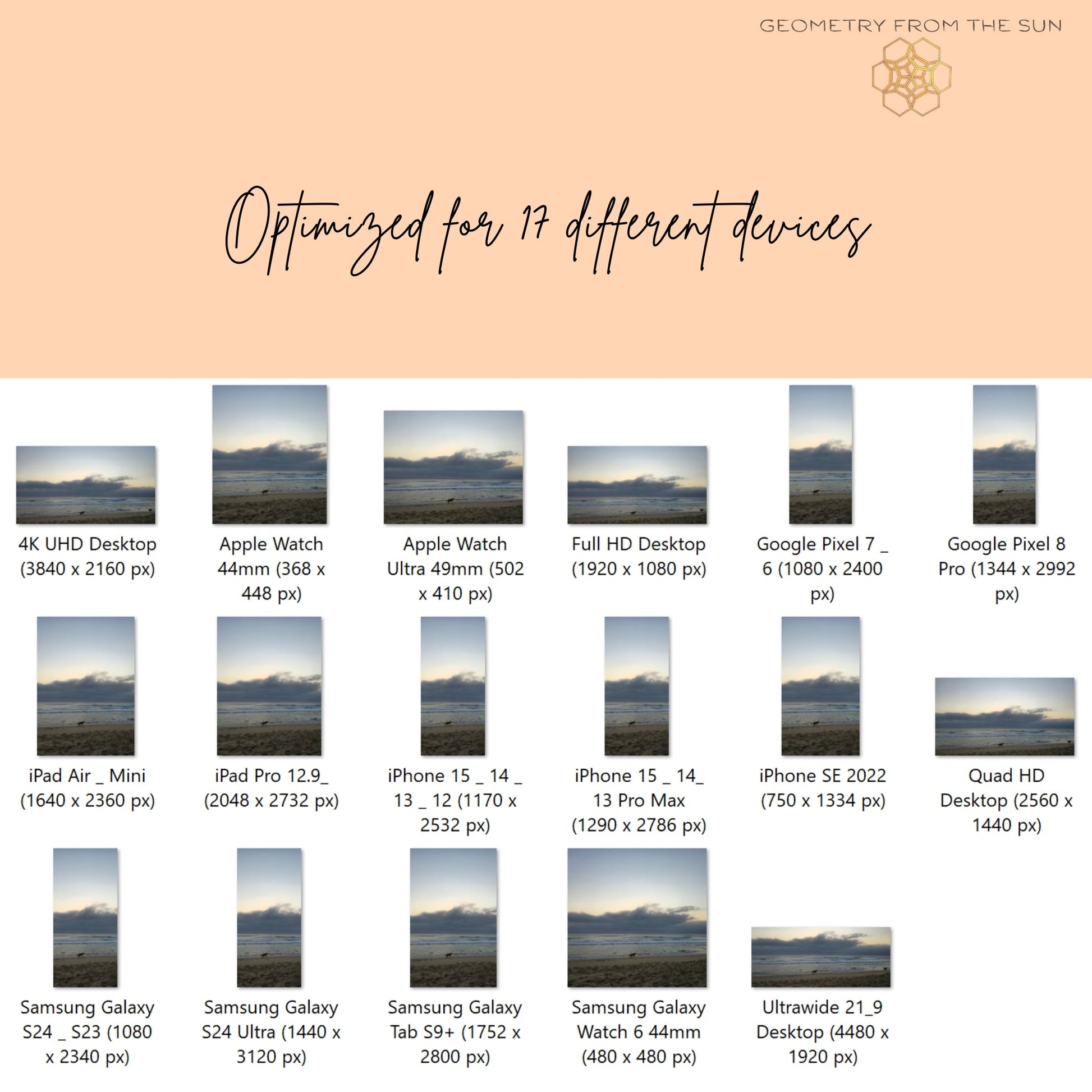 25 Oct 2025 Sunrise Wallpapers – 17 Device Sizes (iPhone, Samsung, Pixel, iPad, Desktop, 4K) - Geometry From The Sun