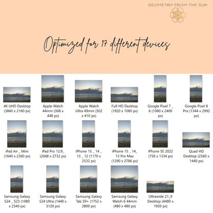 25 Oct 2025 Sunrise Wallpapers – 17 Device Sizes (iPhone, Samsung, Pixel, iPad, Desktop, 4K) - Geometry From The Sun