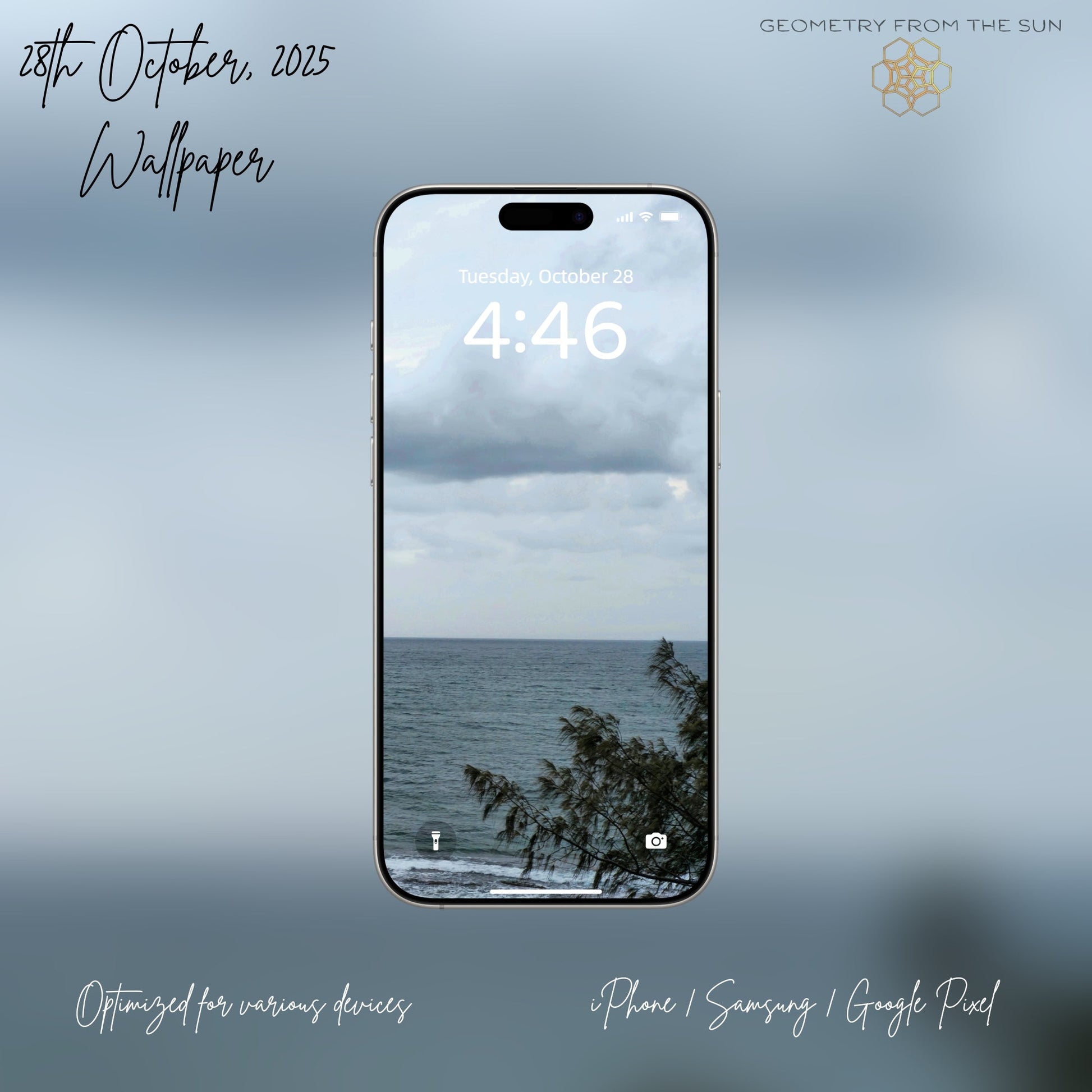 28 Oct 2025 Sunrise Wallpapers – 17 Device Sizes (iPhone, Samsung, Pixel, iPad, Desktop, 4K) - Geometry From The Sun