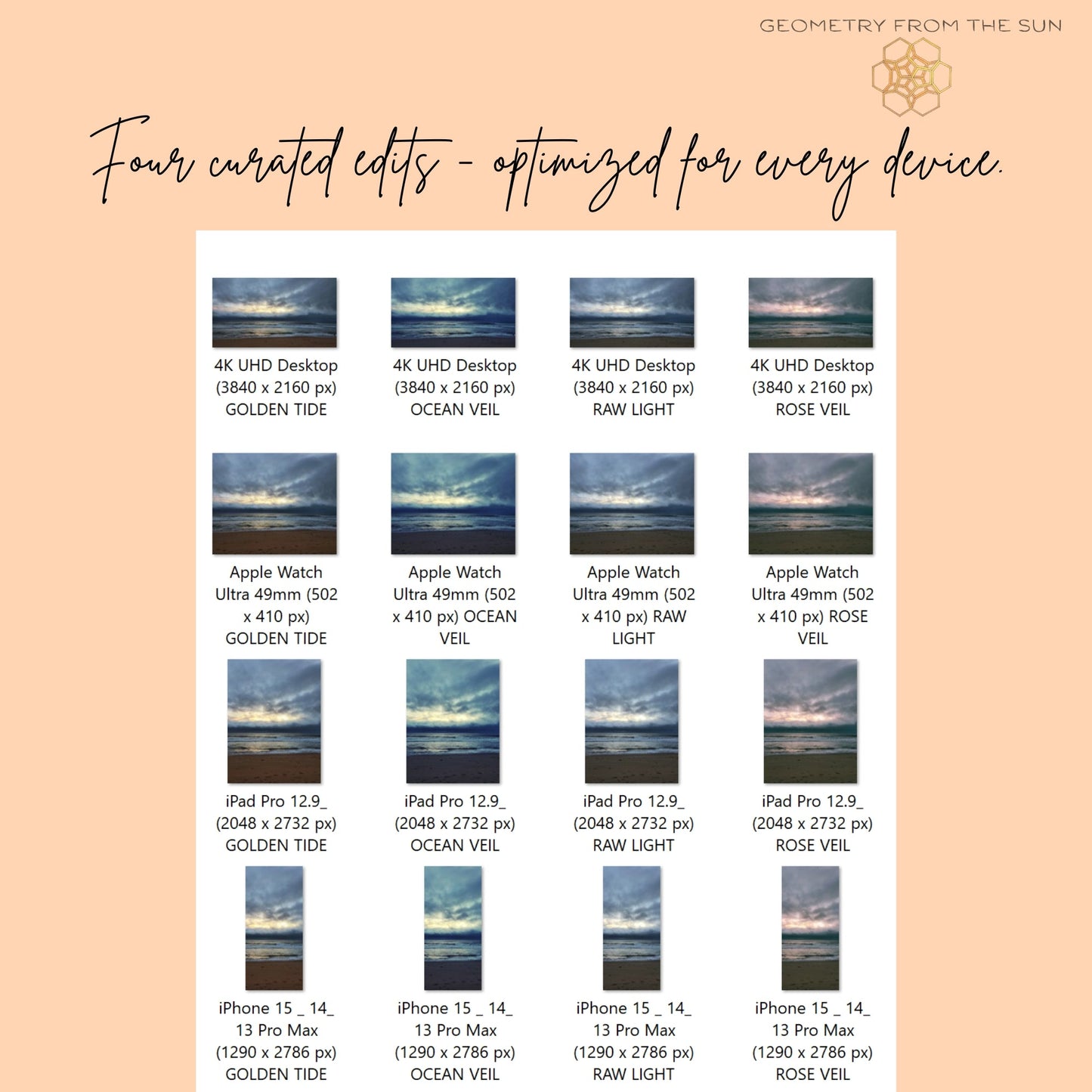 29 Oct 2025 Sunrise Wallpapers – 4 Artistic Moods | iPhone, Samsung, iPad, Desktop (4K, HD) - Geometry From The Sun