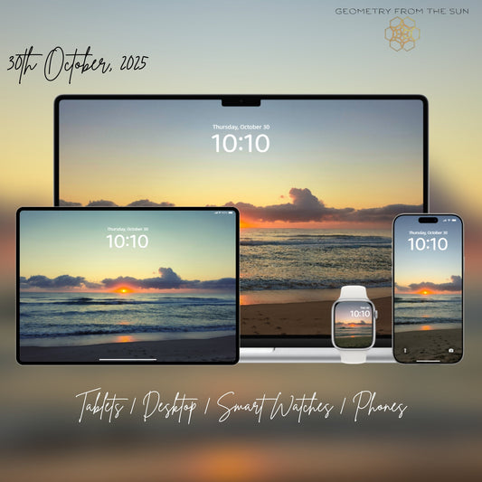 30 Oct 2025 Sunrise Wallpapers – 4 Artistic Moods | iPhone, Samsung, iPad, Desktop (4K, HD) - Geometry From The Sun