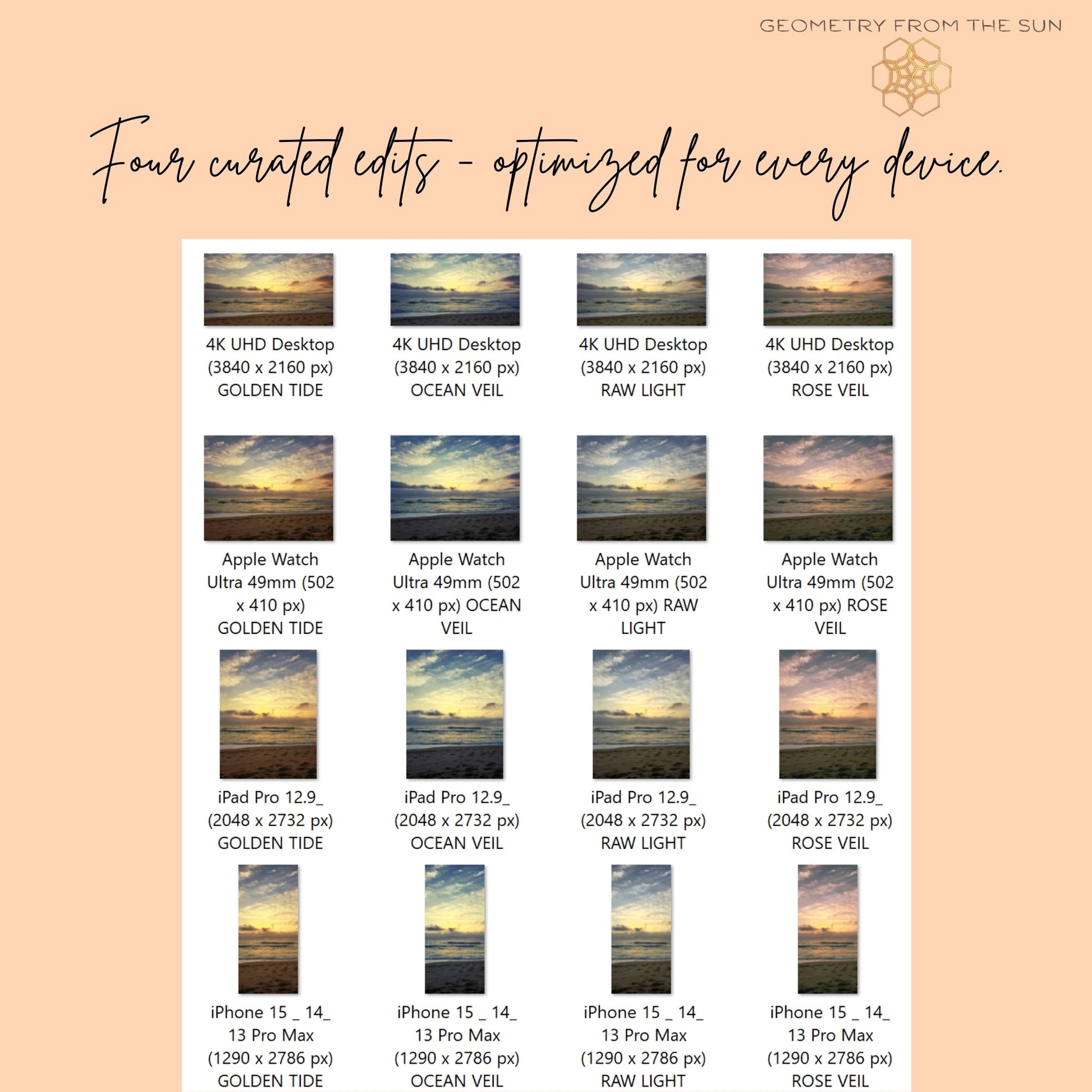 31 Oct 2025 Sunrise Wallpapers – 4 Artistic Moods | iPhone, Samsung, iPad, Desktop (4K, HD) - Geometry From The Sun