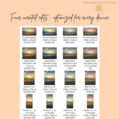 31 Oct 2025 Sunrise Wallpapers – 4 Artistic Moods | iPhone, Samsung, iPad, Desktop (4K, HD) - Geometry From The Sun