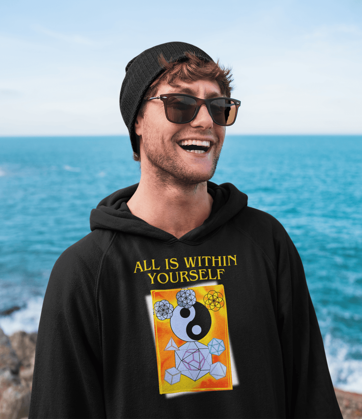 All Is Within Yourself Sacred Geometry Hoodie