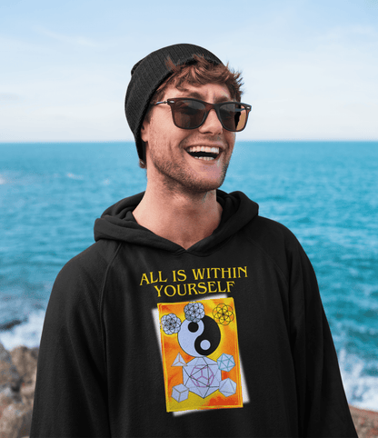 All Is Within Yourself Sacred Geometry Hoodie - Geometry From The Sun