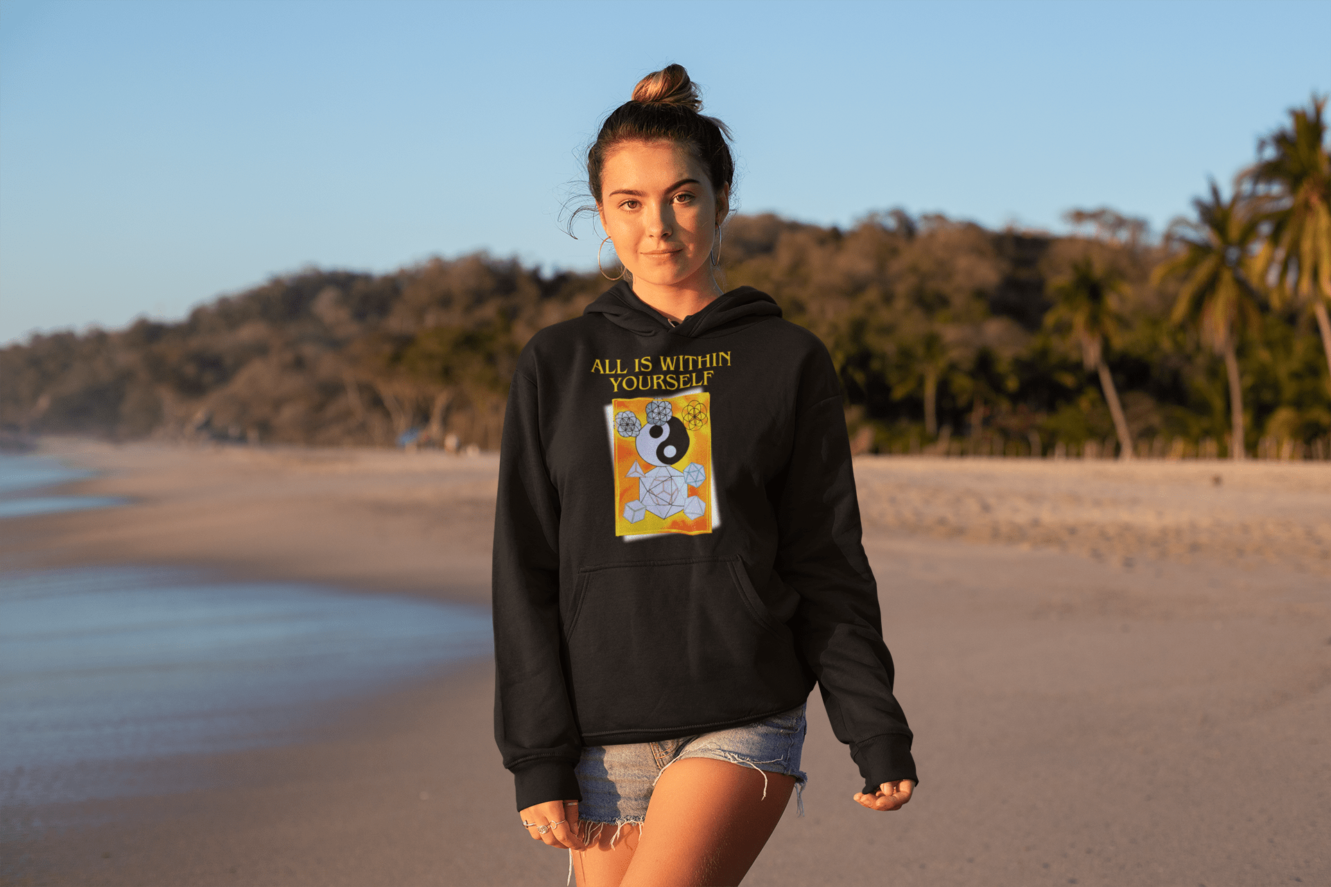 All Is Within Yourself Sacred Geometry Hoodie - Geometry From The Sun