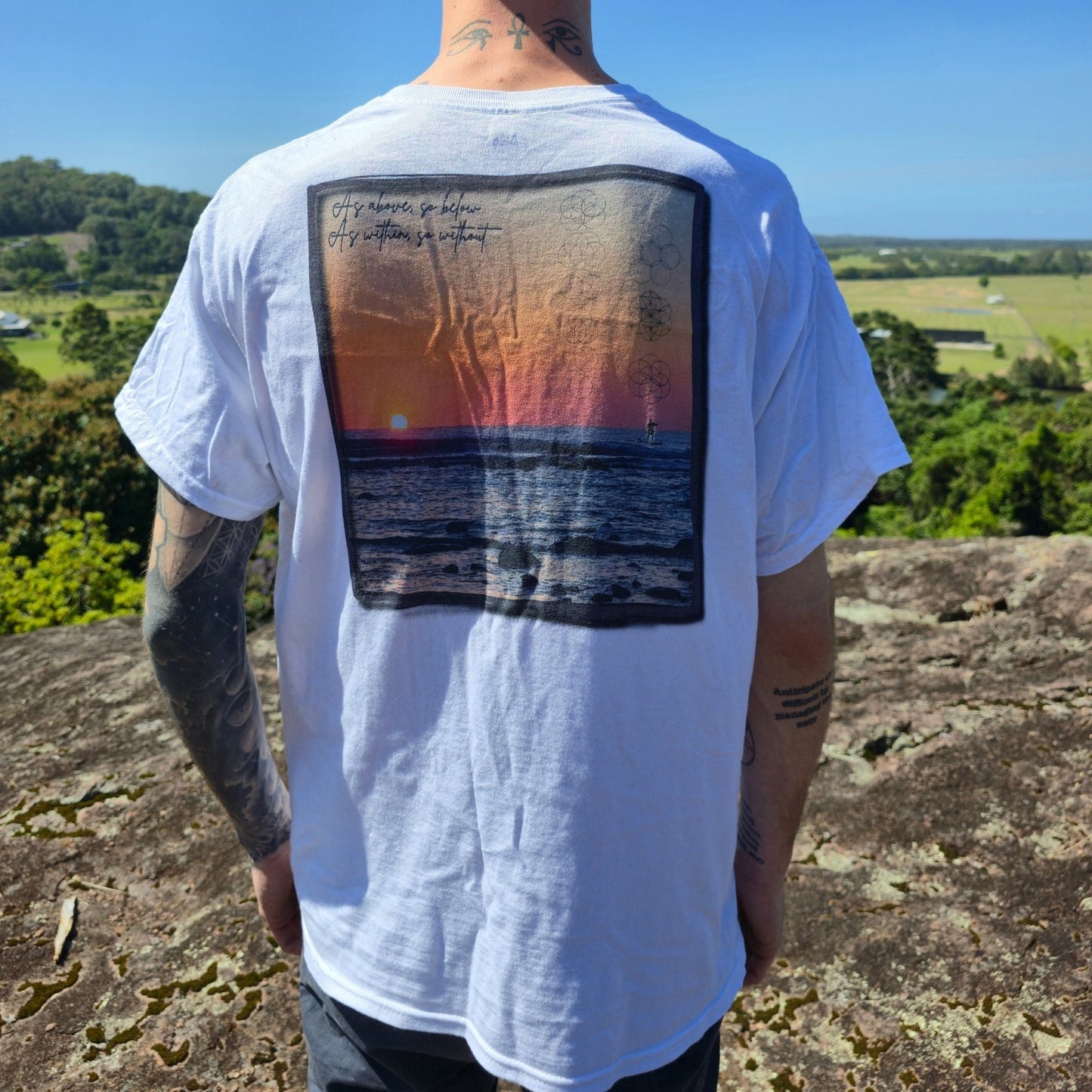 As Above, So Below Sacred Geometry Sunrise Shirt - Geometry From The Sun