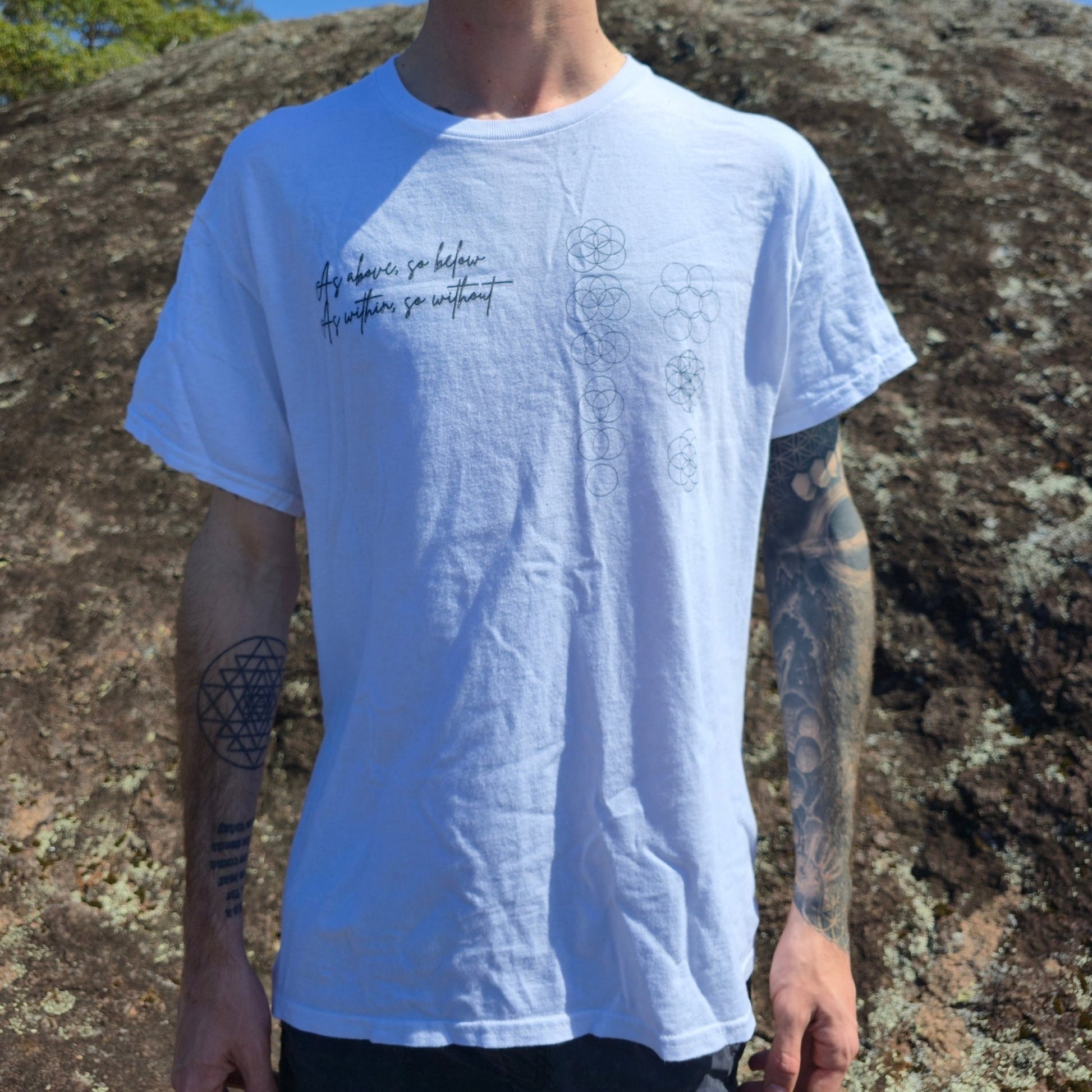 As Above, So Below Sacred Geometry Sunrise Shirt - Geometry From The Sun