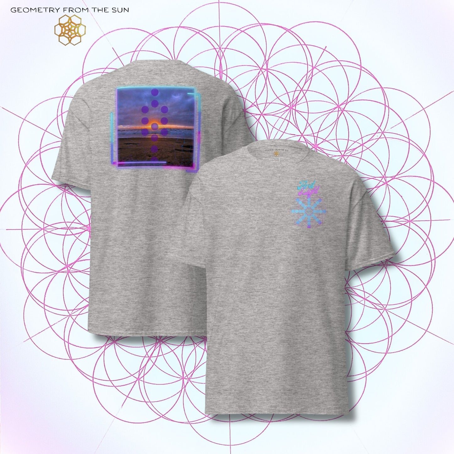 Blush Horizon Sunrise Shirt - FIRST LIGHT - Geometry From The Sun