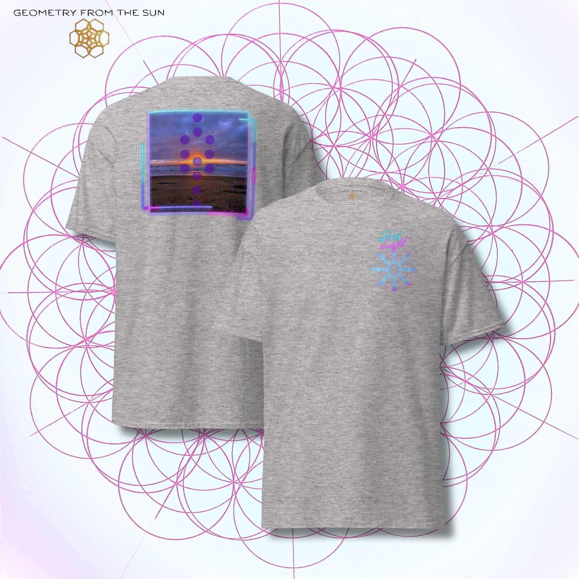 Blush Horizon Sunrise Shirt - FIRST LIGHT - Geometry From The Sun