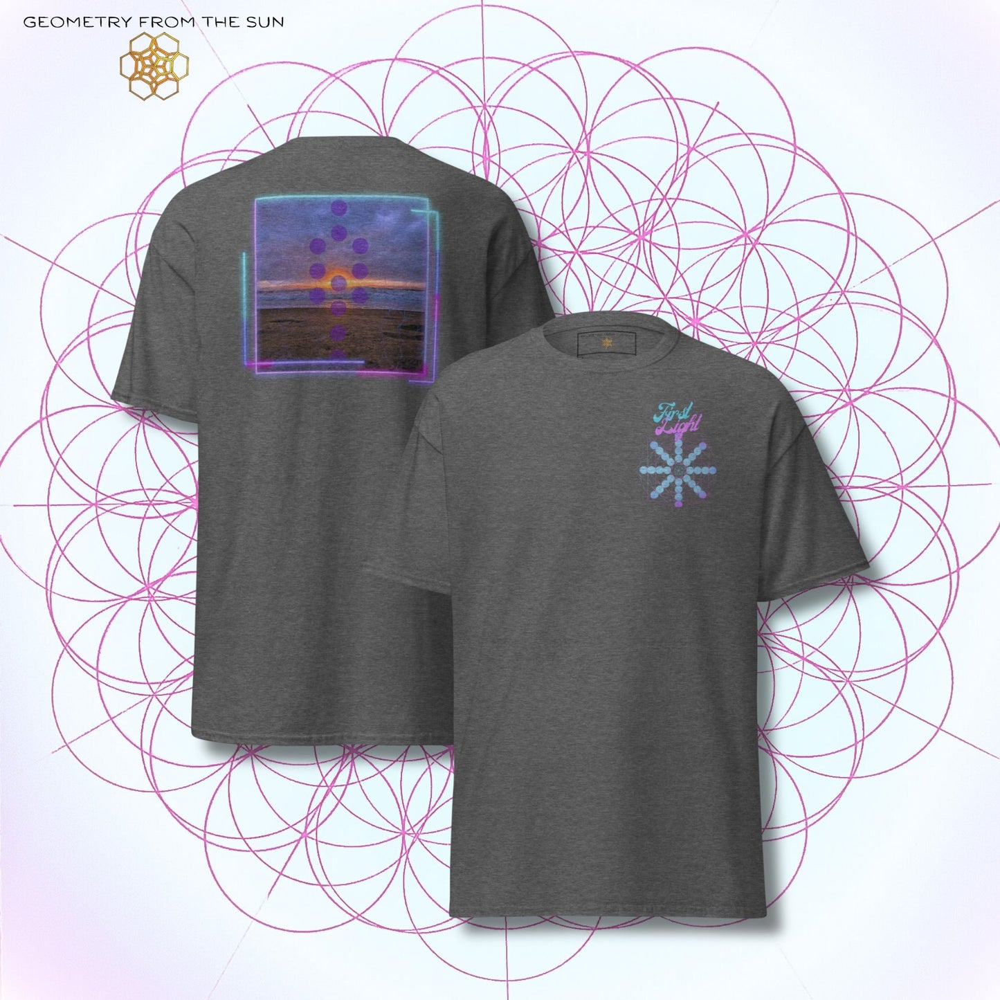 Blush Horizon Sunrise Shirt - FIRST LIGHT - Geometry From The Sun