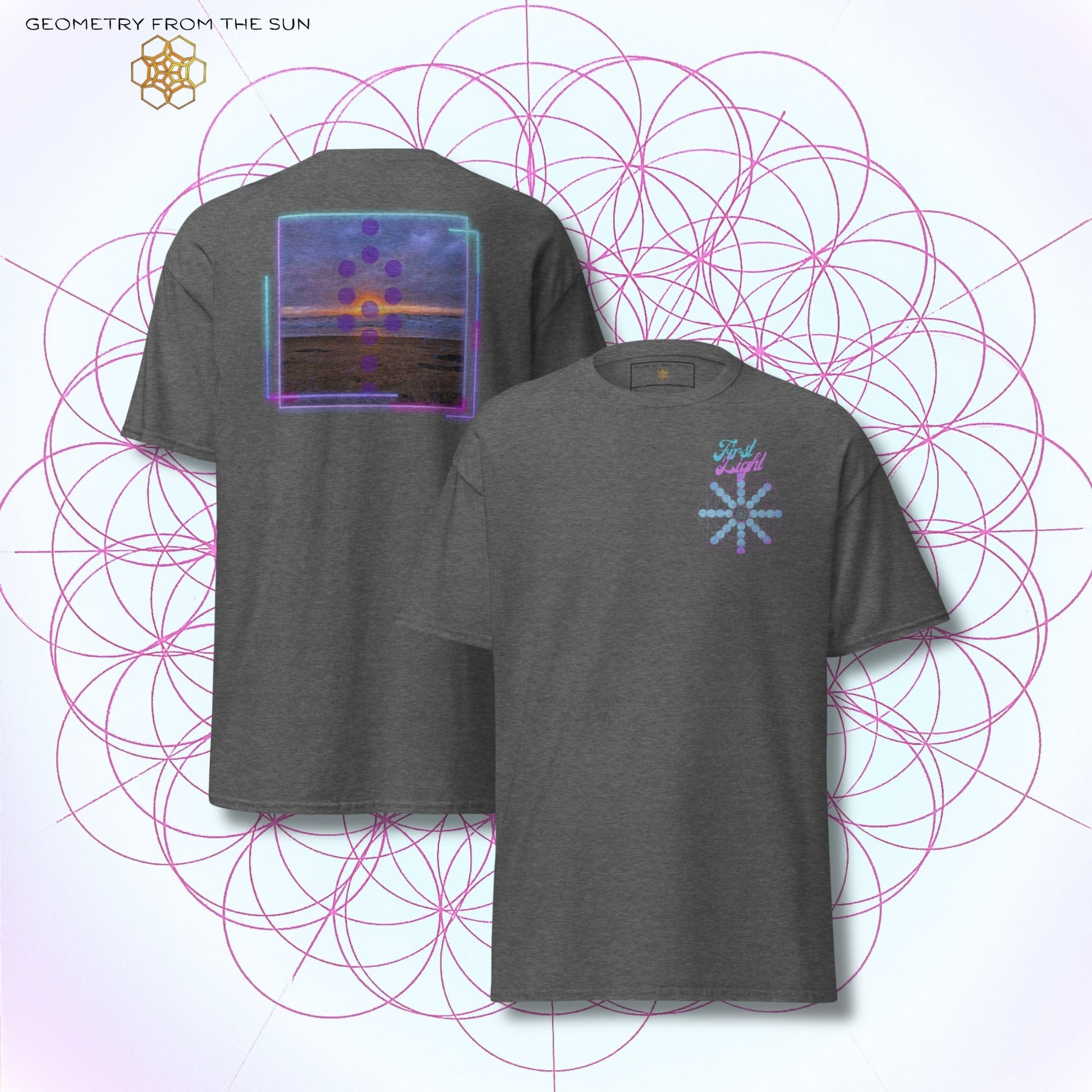 Blush Horizon Sunrise Shirt - FIRST LIGHT - Geometry From The Sun