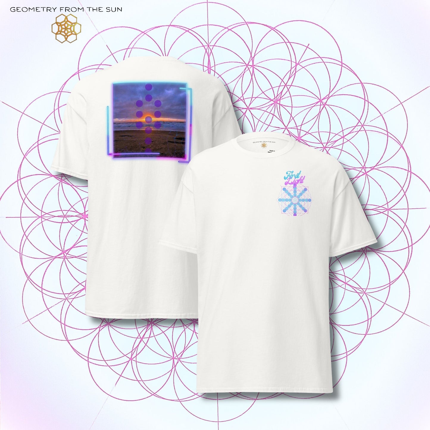 Blush Horizon Sunrise Shirt - FIRST LIGHT - Geometry From The Sun