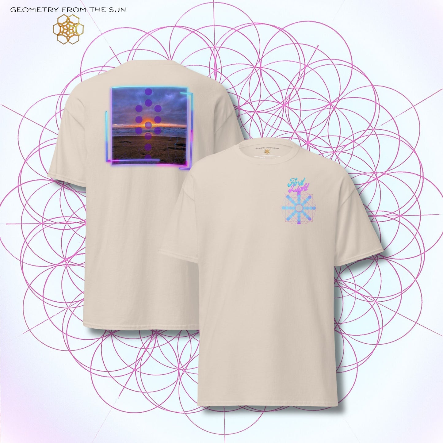 Blush Horizon Sunrise Shirt - FIRST LIGHT - Geometry From The Sun