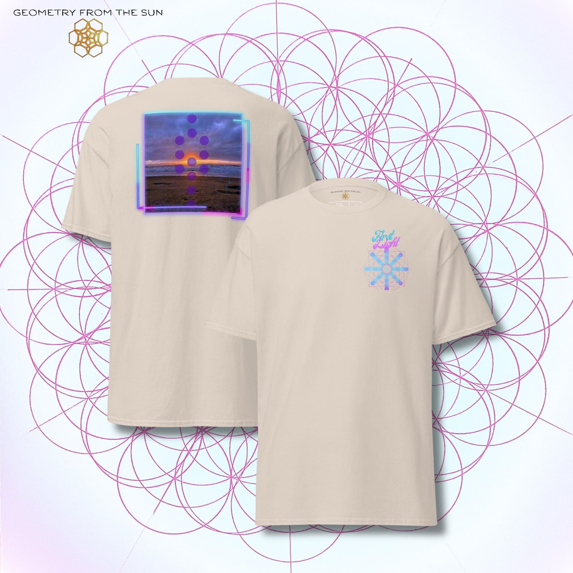 Blush Horizon Sunrise Shirt - FIRST LIGHT - Geometry From The Sun