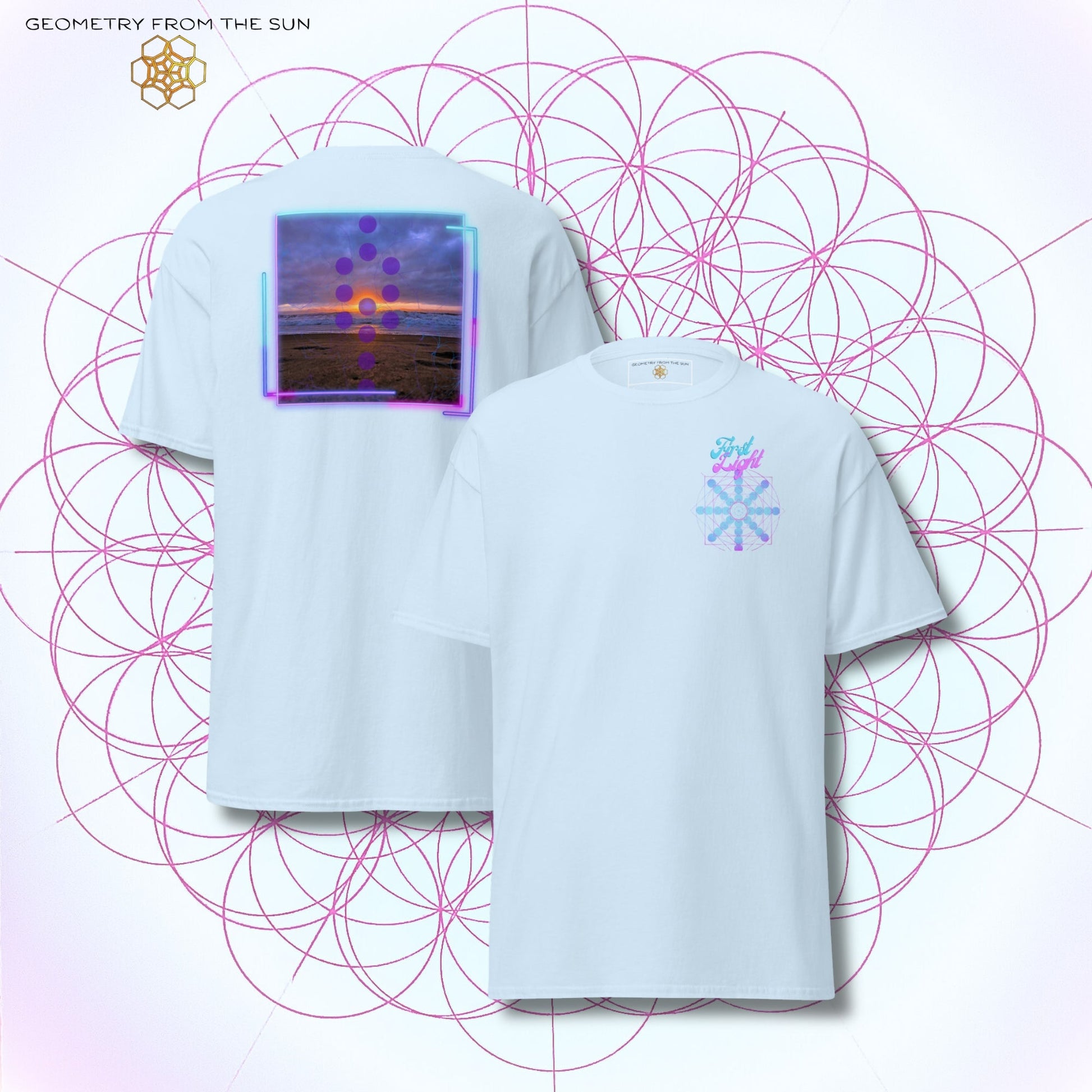 Blush Horizon Sunrise Shirt - FIRST LIGHT - Geometry From The Sun
