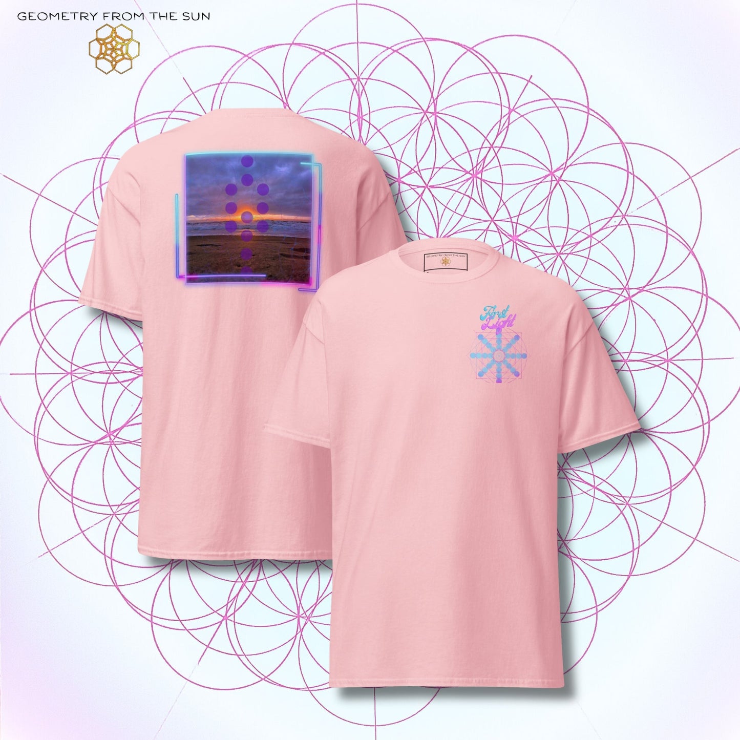 Blush Horizon Sunrise Shirt - FIRST LIGHT - Geometry From The Sun