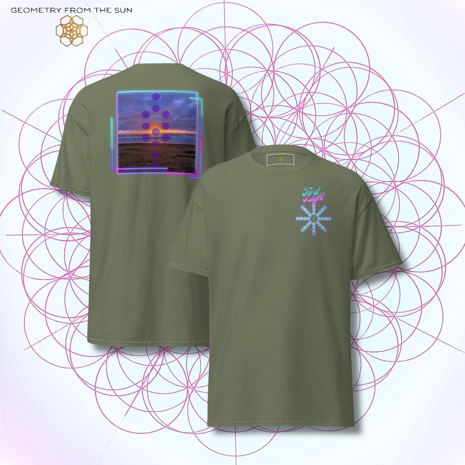 Blush Horizon Sunrise Shirt - FIRST LIGHT - Geometry From The Sun