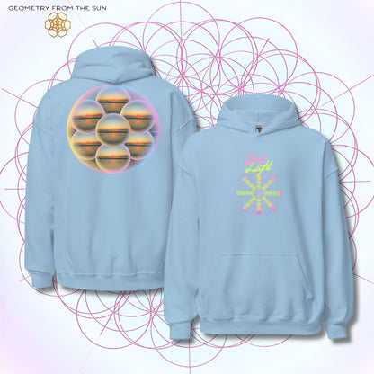 Bubble Egg Of Life Sunrise Hoodie - FIRST LIGHT - Geometry From The Sun