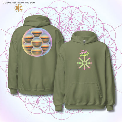 Bubble Egg Of Life Sunrise Hoodie - FIRST LIGHT - Geometry From The Sun