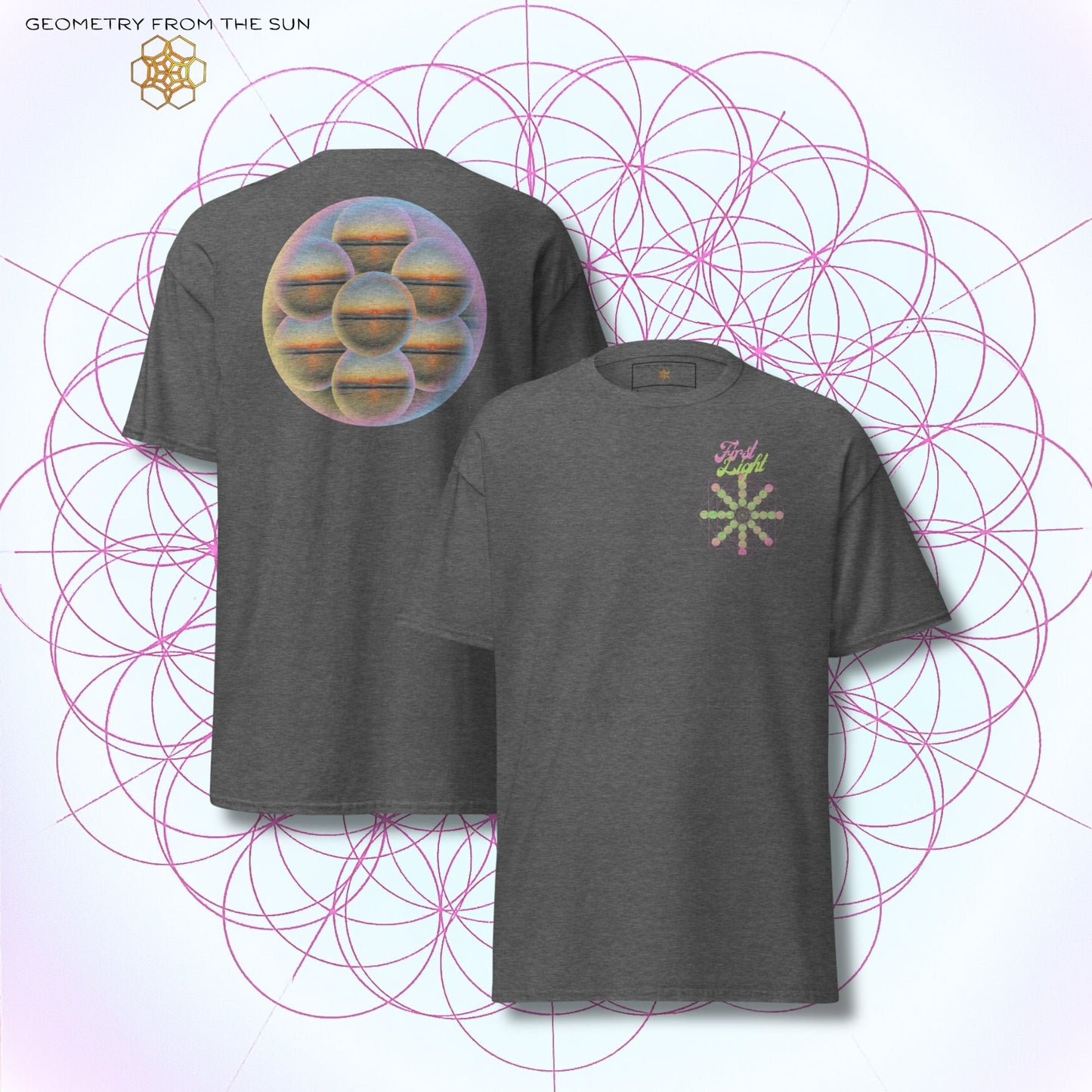 Bubble Egg Of Life Sunrise Shirt - FIRST LIGHT - Geometry From The Sun
