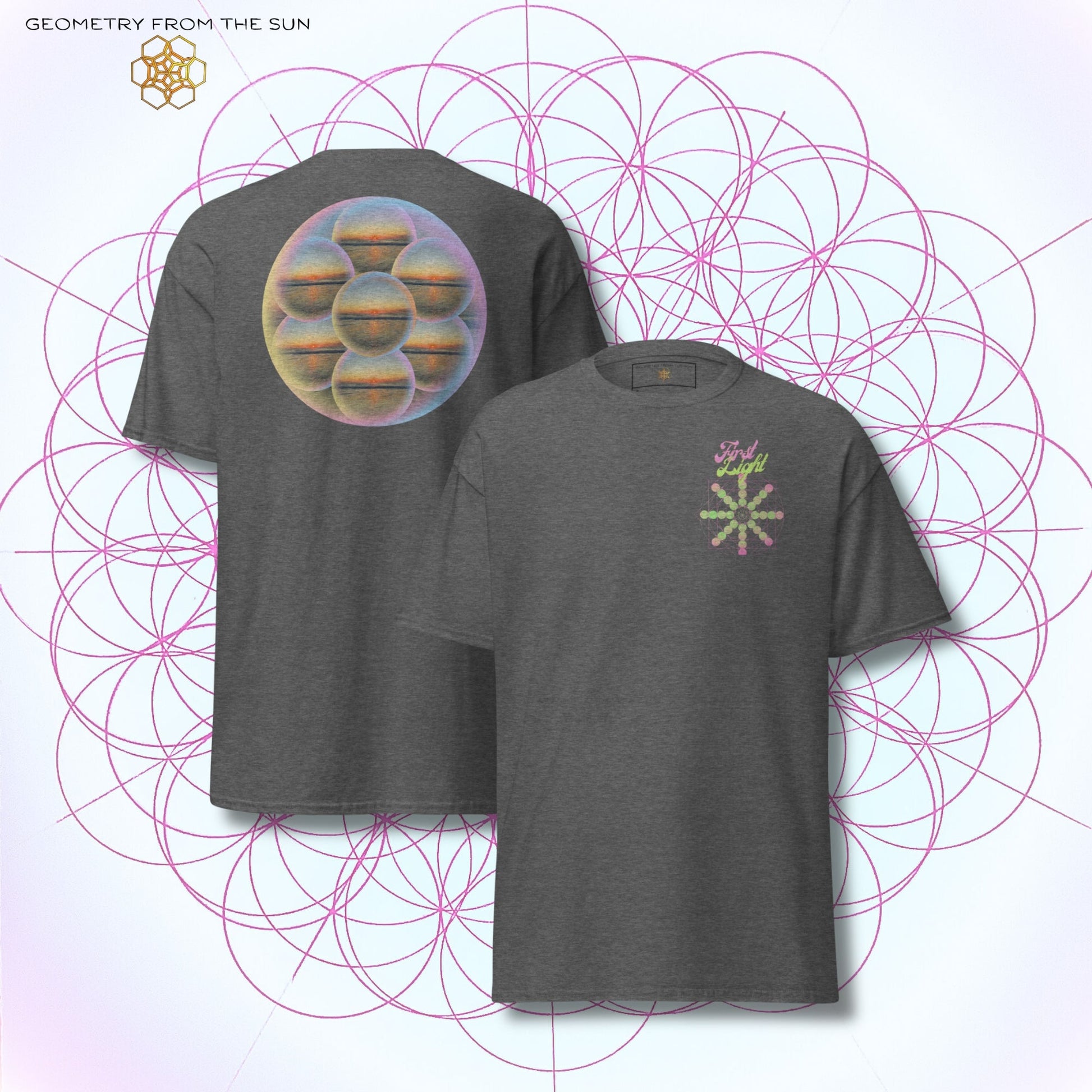 Bubble Egg Of Life Sunrise Shirt - FIRST LIGHT - Geometry From The Sun