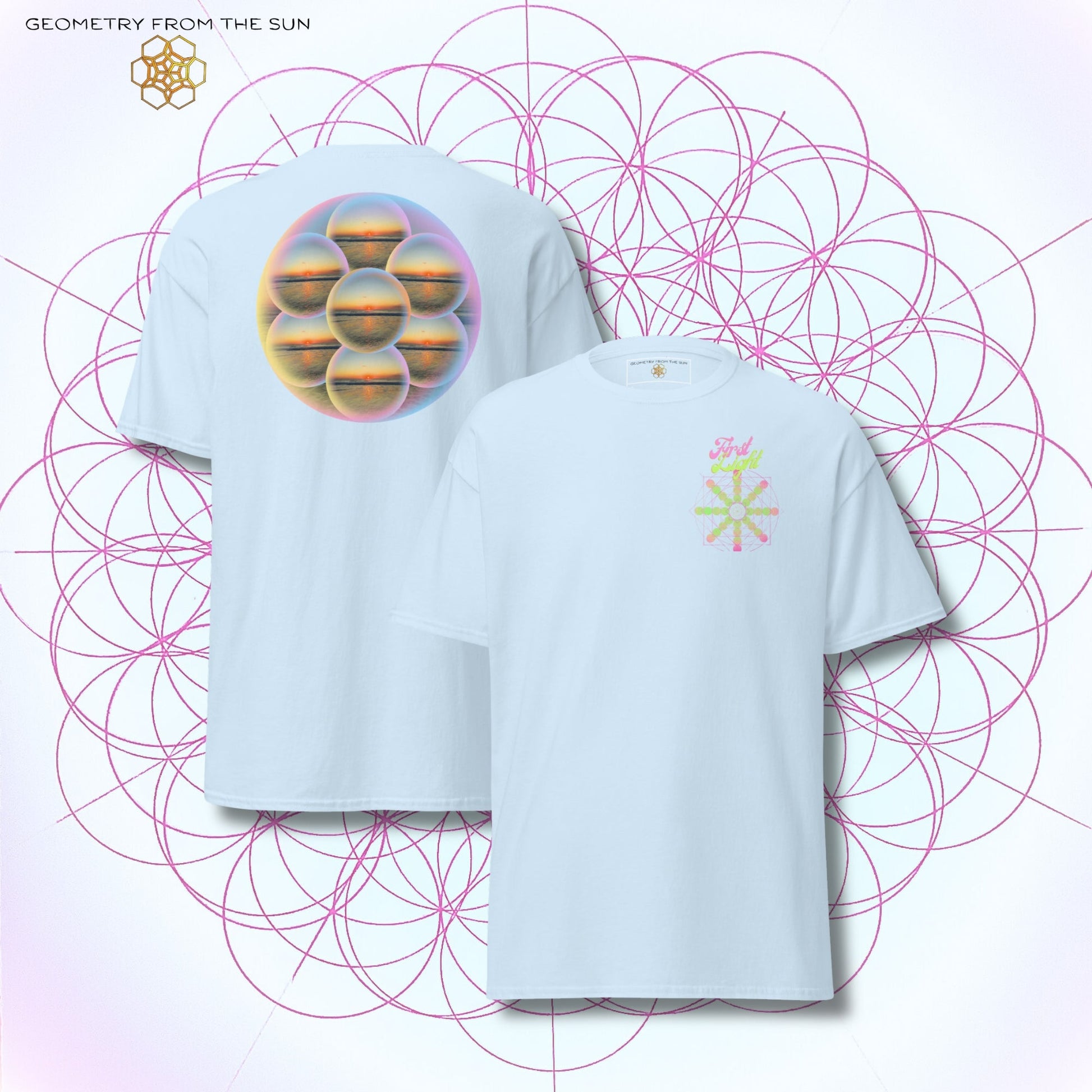 Bubble Egg Of Life Sunrise Shirt - FIRST LIGHT - Geometry From The Sun