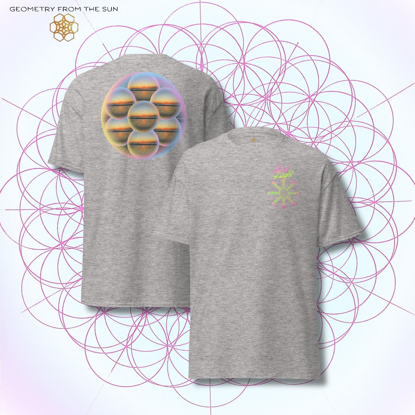 Bubble Egg Of Life Sunrise Shirt - FIRST LIGHT - Geometry From The Sun