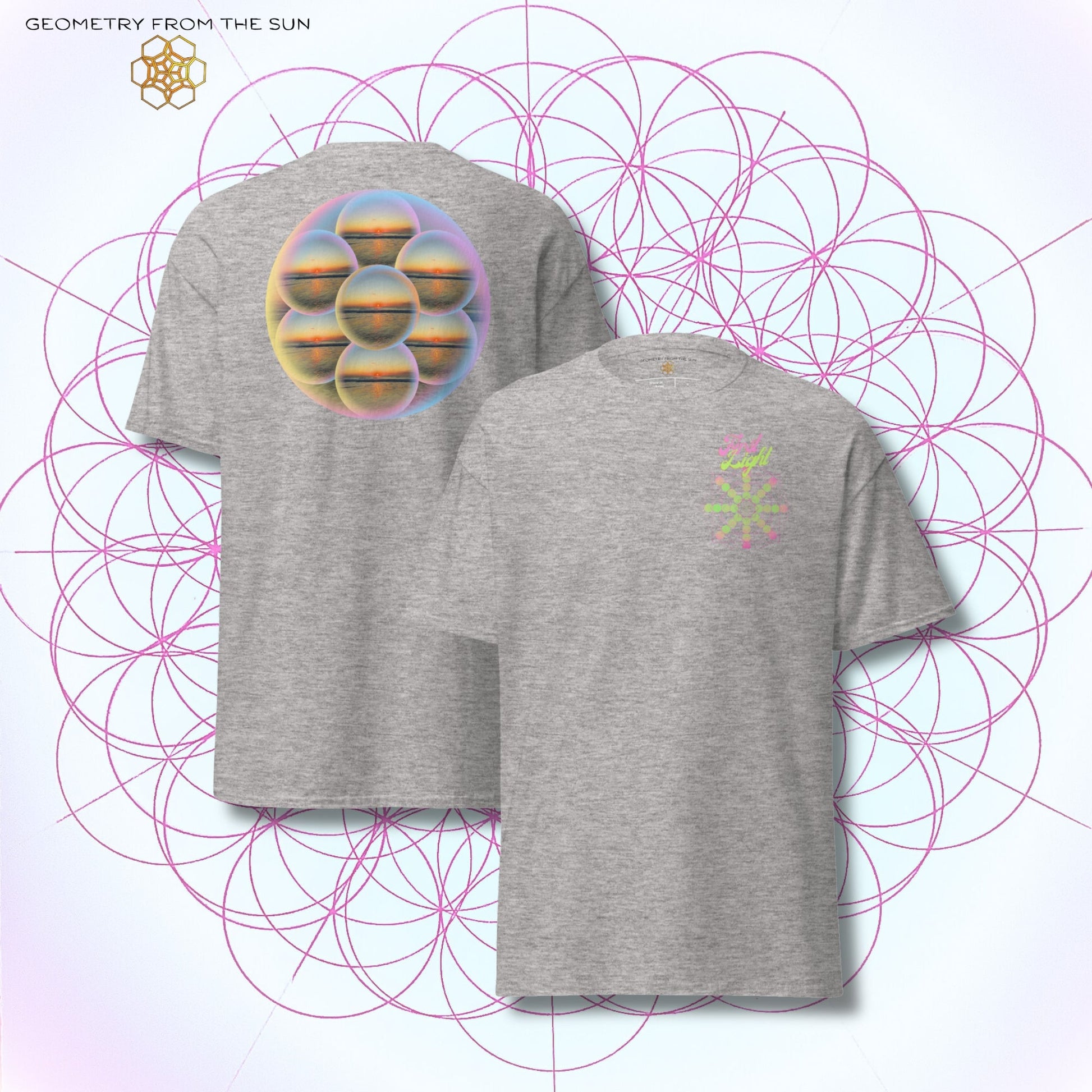 Bubble Egg Of Life Sunrise Shirt - FIRST LIGHT - Geometry From The Sun