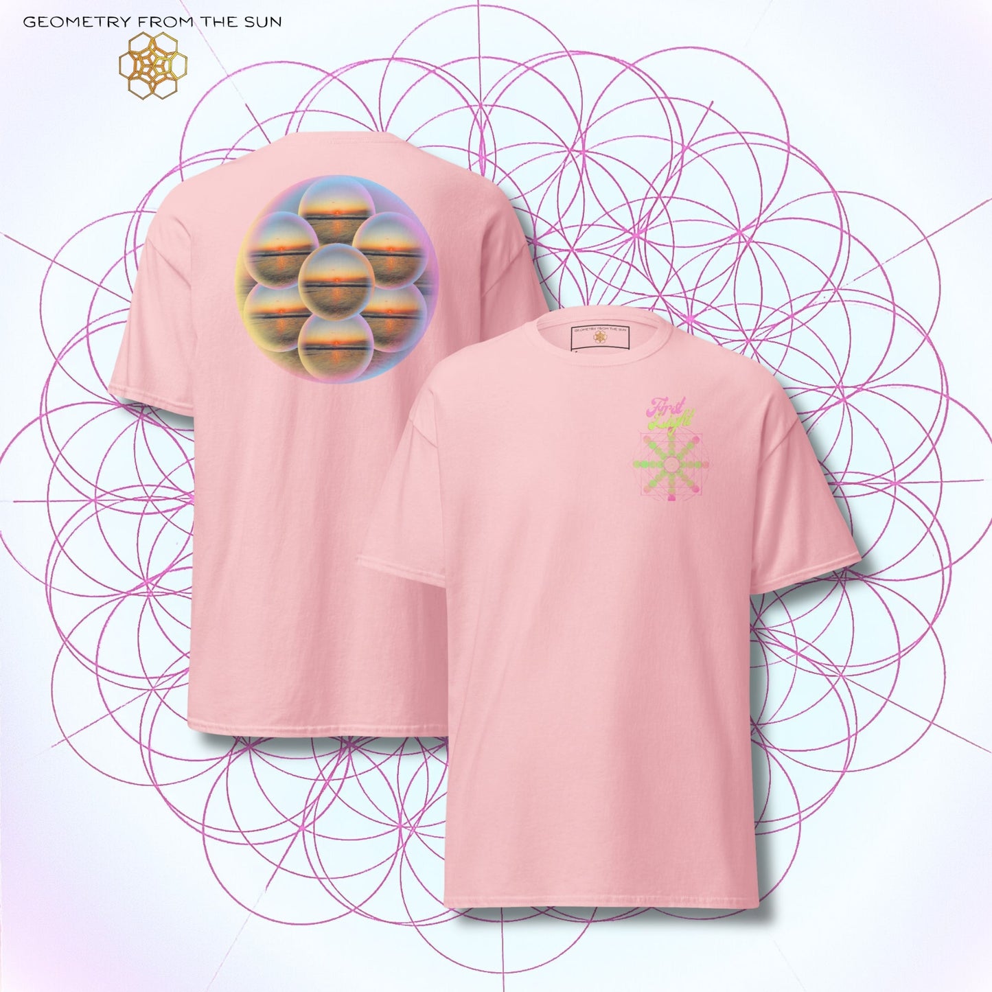 Bubble Egg Of Life Sunrise Shirt - FIRST LIGHT - Geometry From The Sun