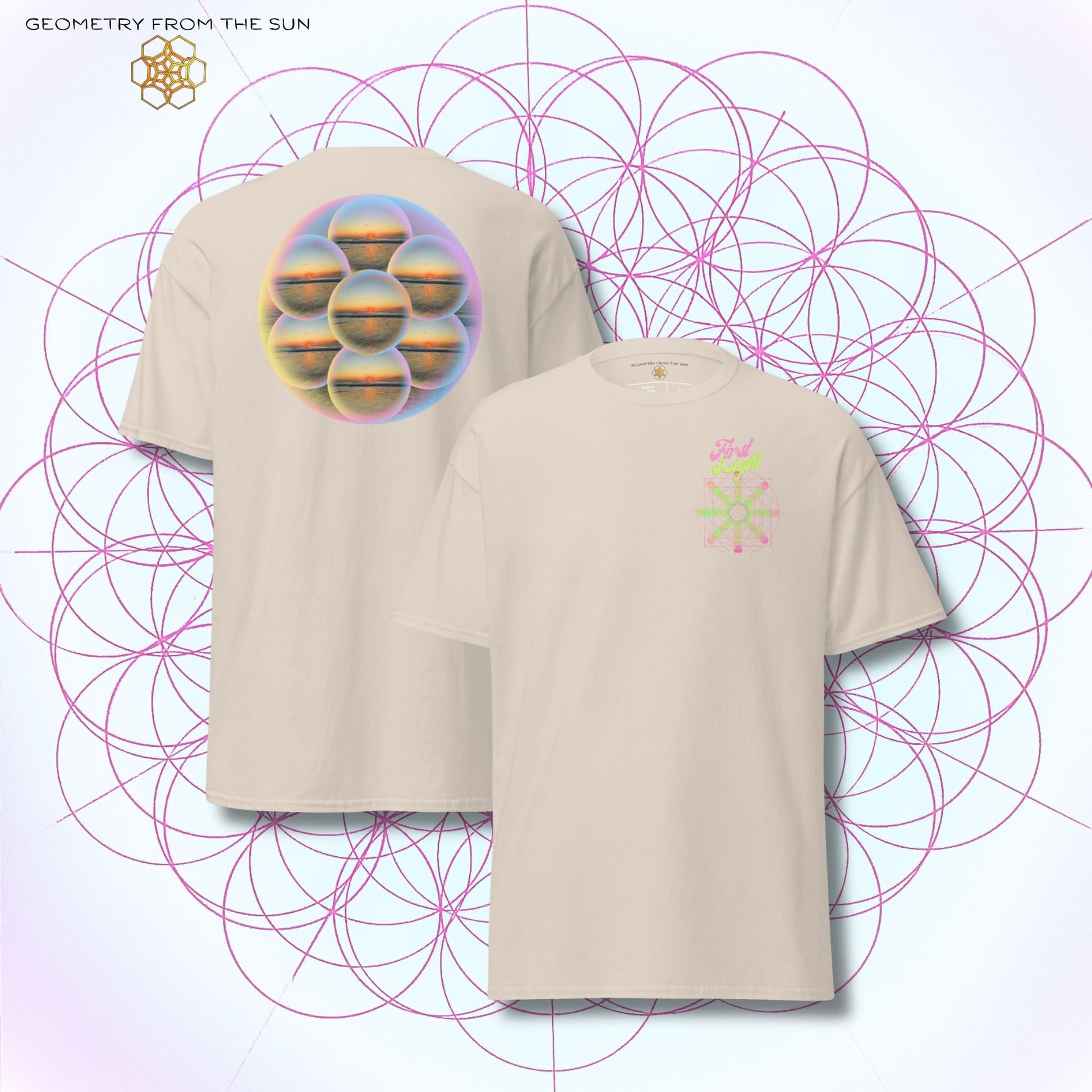 Bubble Egg Of Life Sunrise Shirt - FIRST LIGHT - Geometry From The Sun