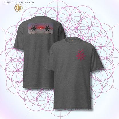 Crimson Horizon Sunrise Shirt - FIRST LIGHT - Geometry From The Sun