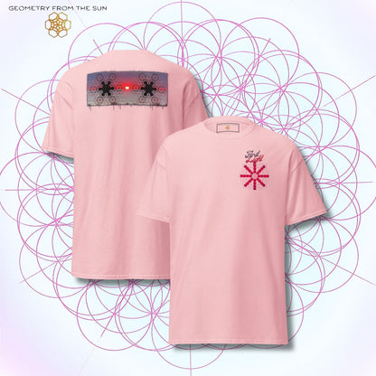 Crimson Horizon Sunrise Shirt - FIRST LIGHT - Geometry From The Sun