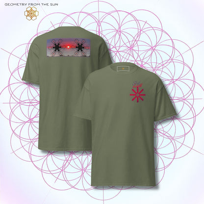 Crimson Horizon Sunrise Shirt - FIRST LIGHT - Geometry From The Sun