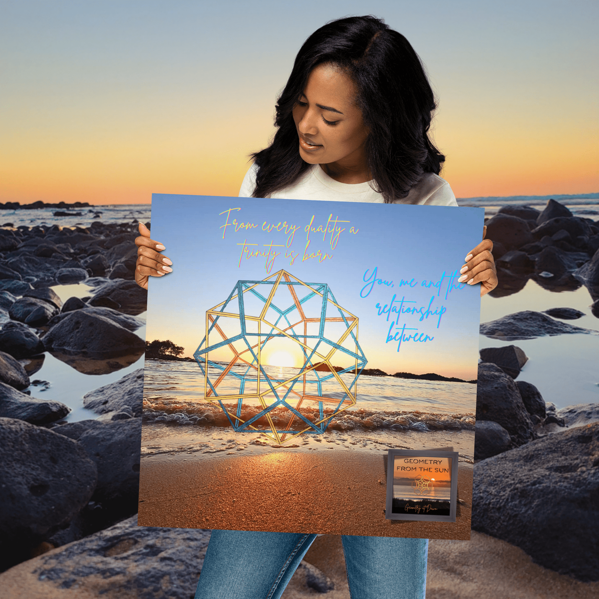 From Every Duality, A Trinity is Born Wall Art - GEOMETRY AT DAWN - Geometry From The Sun