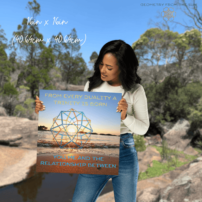 From Every Duality, A Trinity is Born Wall Art Poster - GEOMETRY AT DAWN - Geometry From The Sun