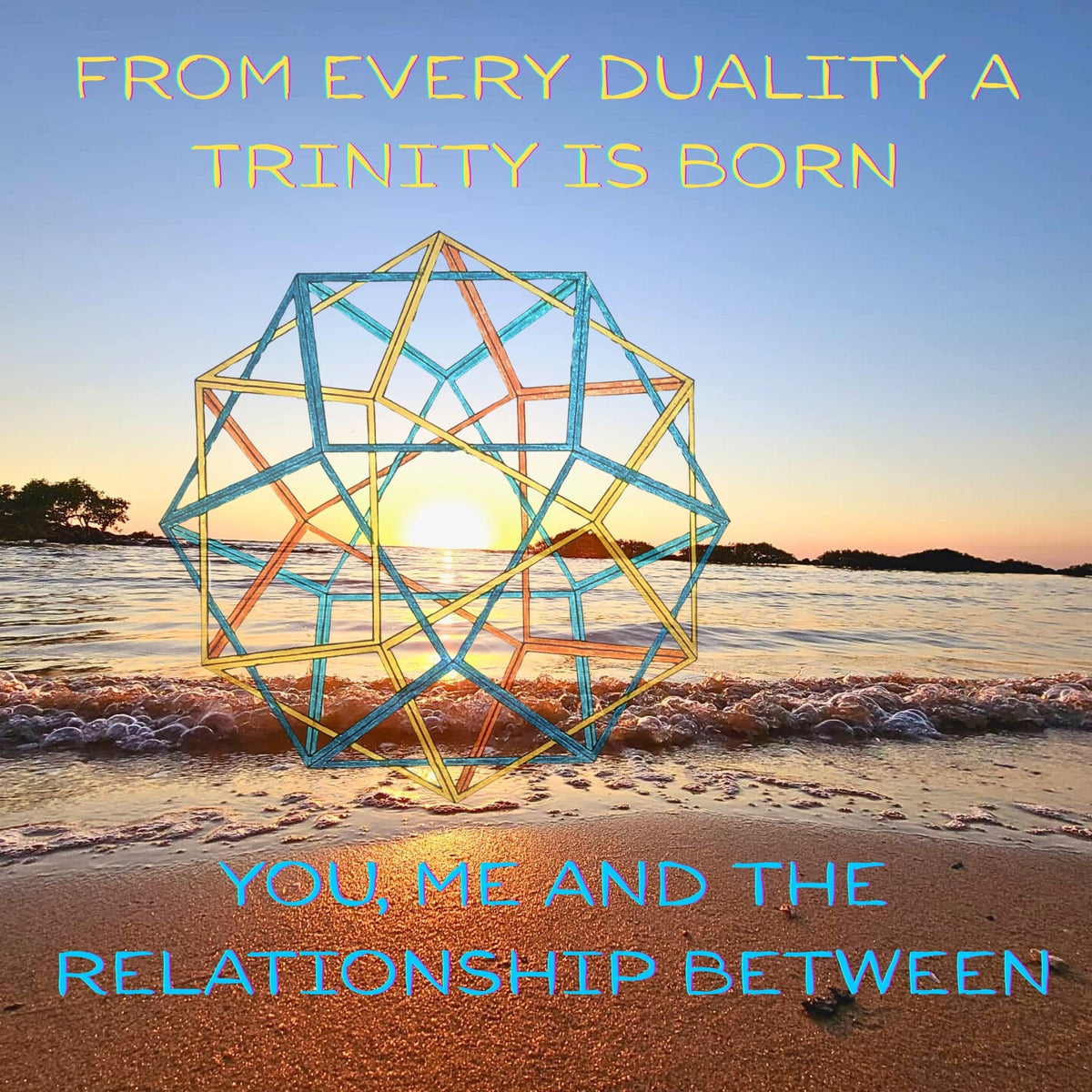From Every Duality, A Trinity is Born Wall Art Poster - GEOMETRY AT DAWN