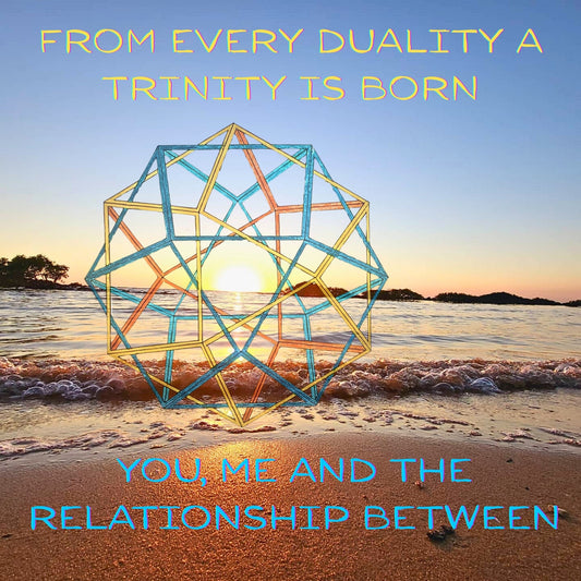 From Every Duality, A Trinity is Born Wall Art Poster - GEOMETRY AT DAWN - Geometry From The Sun