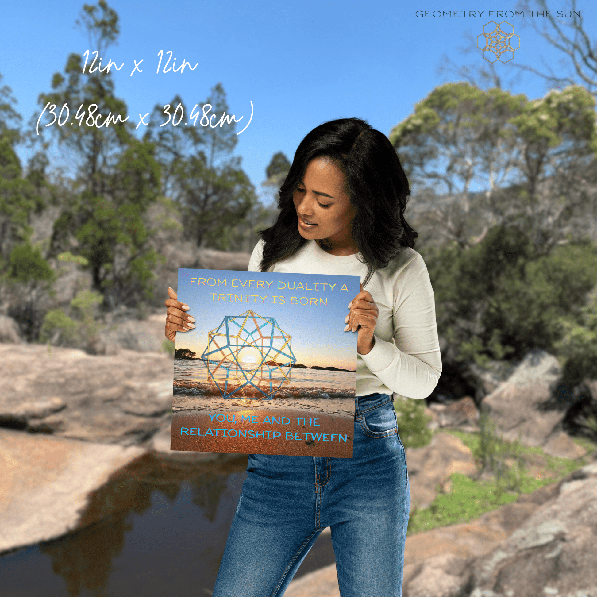 From Every Duality, A Trinity is Born Wall Art Poster - GEOMETRY AT DAWN - Geometry From The Sun