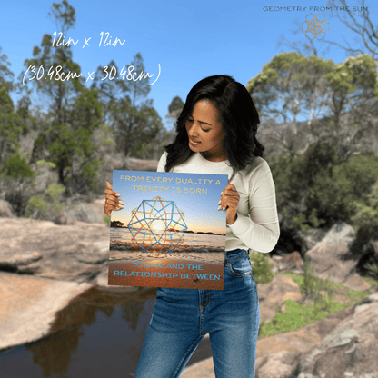 From Every Duality, A Trinity is Born Wall Art Poster - GEOMETRY AT DAWN - Geometry From The Sun