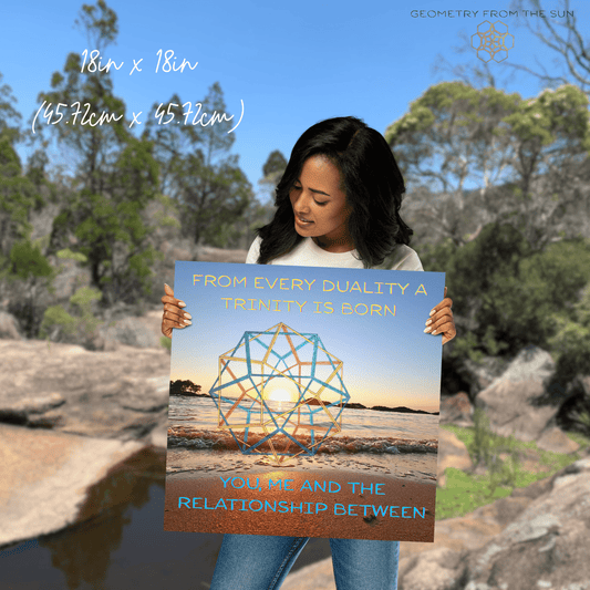 From Every Duality, A Trinity is Born Wall Art Poster - GEOMETRY AT DAWN - Geometry From The Sun