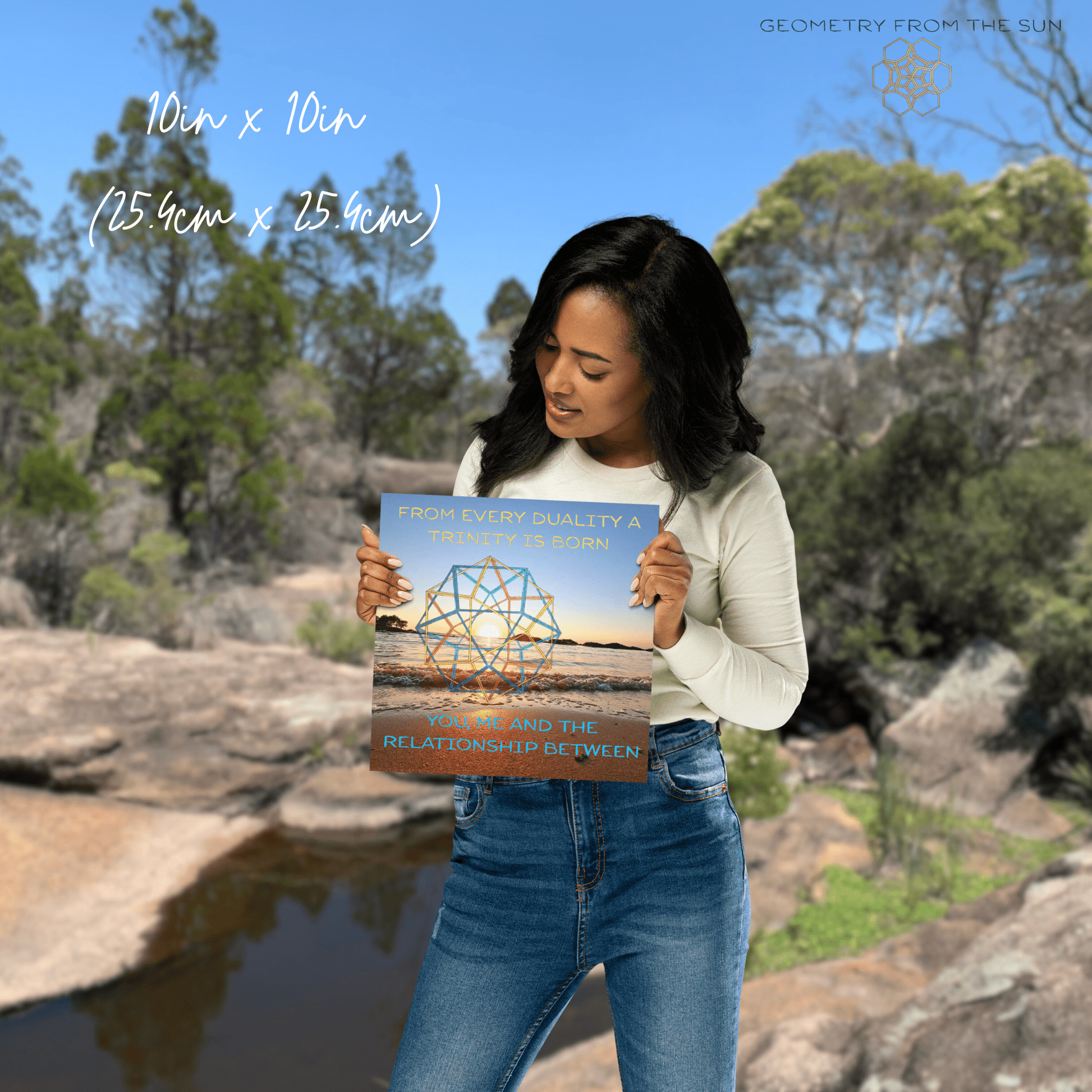 From Every Duality, A Trinity is Born Wall Art Poster - GEOMETRY AT DAWN - Geometry From The Sun