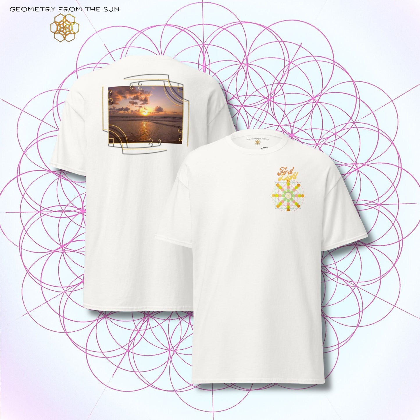 Golden Haze Sunrise Shirt - FIRST LIGHT - Geometry From The Sun