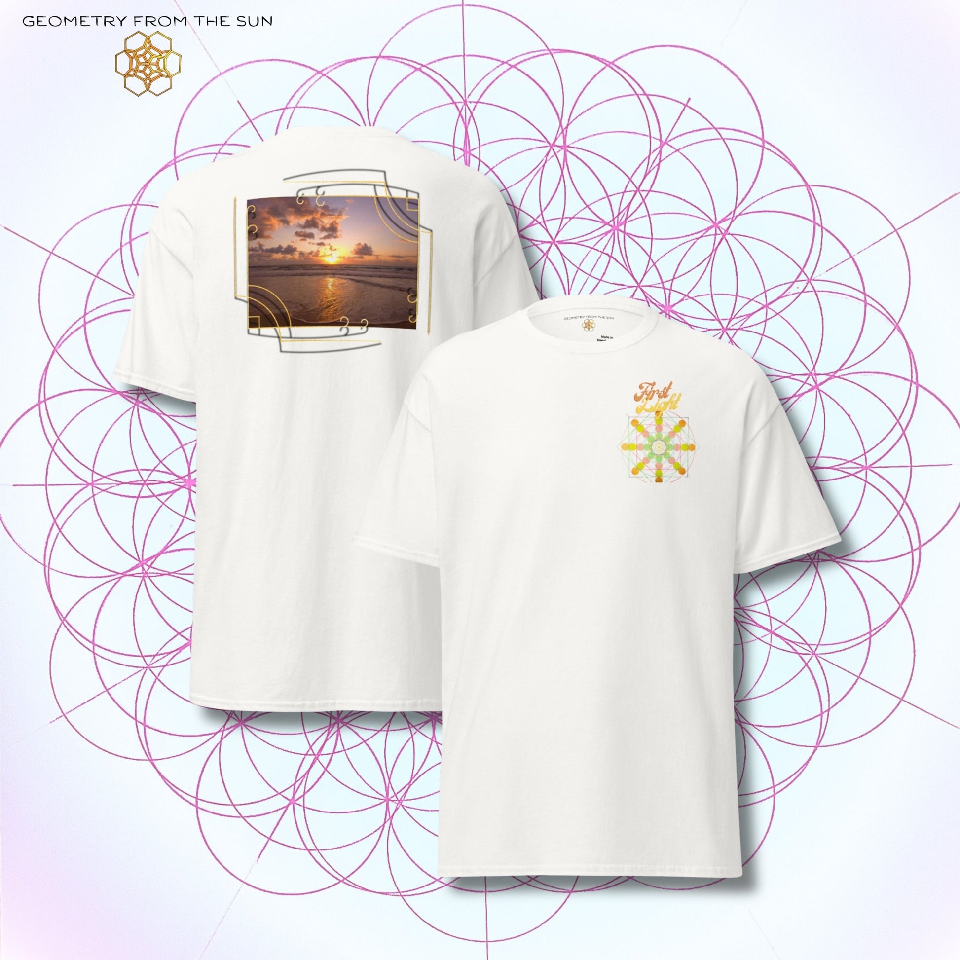 Golden Haze Sunrise Shirt - FIRST LIGHT - Geometry From The Sun
