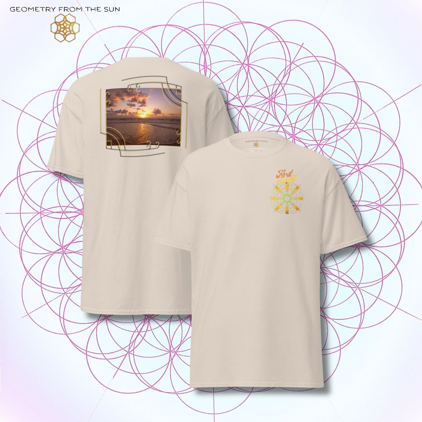 Golden Haze Sunrise Shirt - FIRST LIGHT - Geometry From The Sun