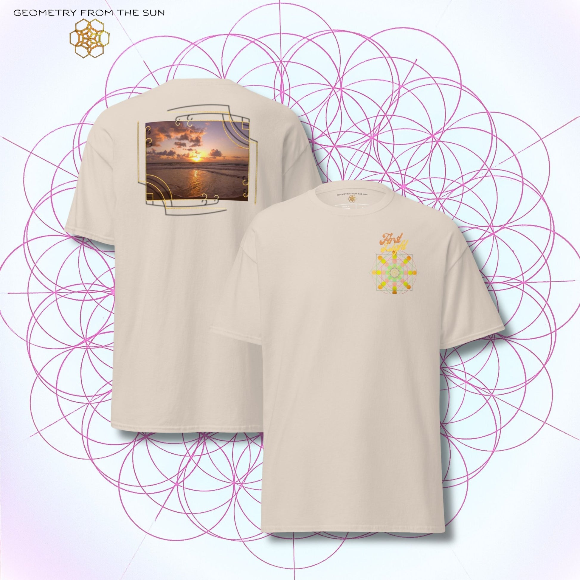 Golden Haze Sunrise Shirt - FIRST LIGHT - Geometry From The Sun
