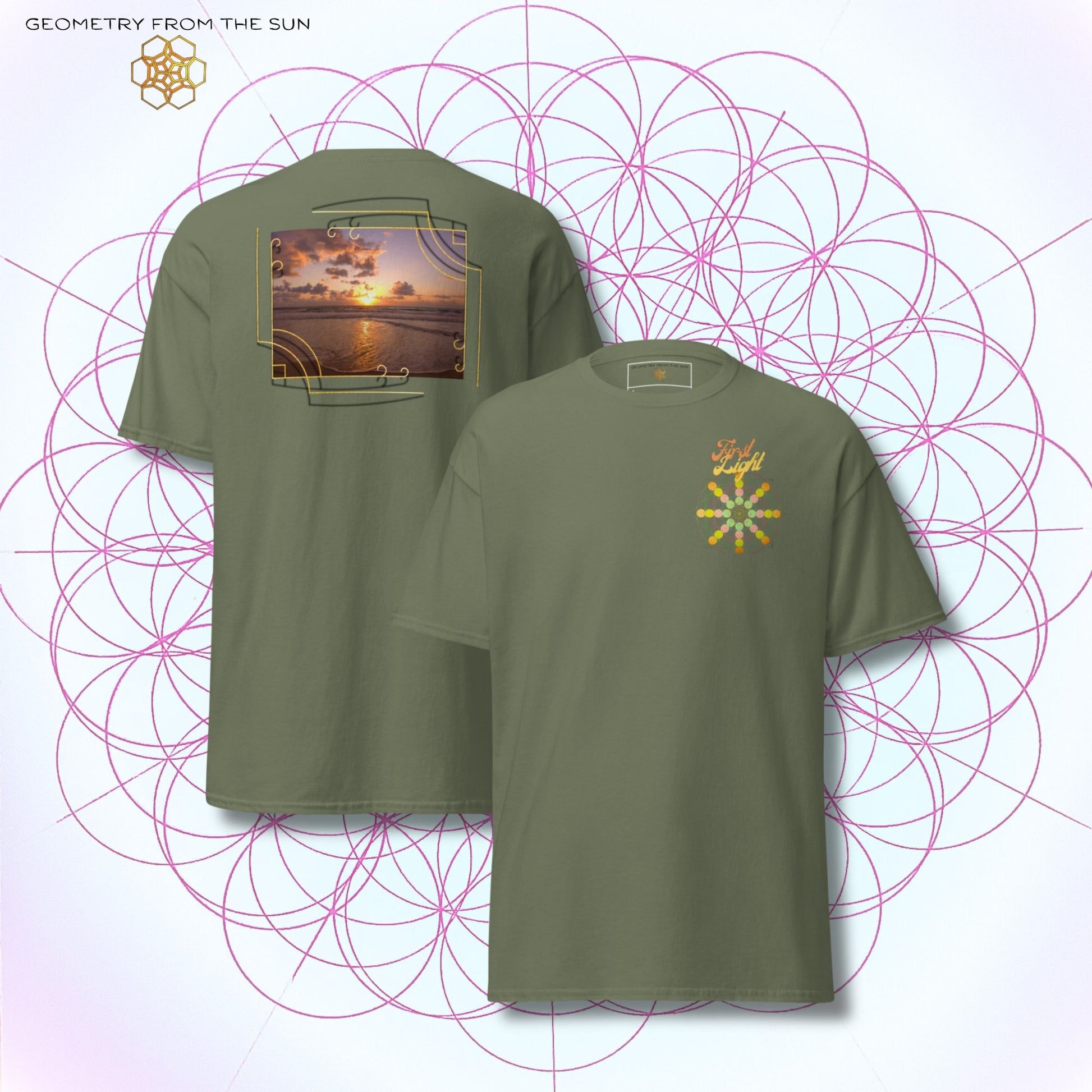 Golden Haze Sunrise Shirt - FIRST LIGHT - Geometry From The Sun